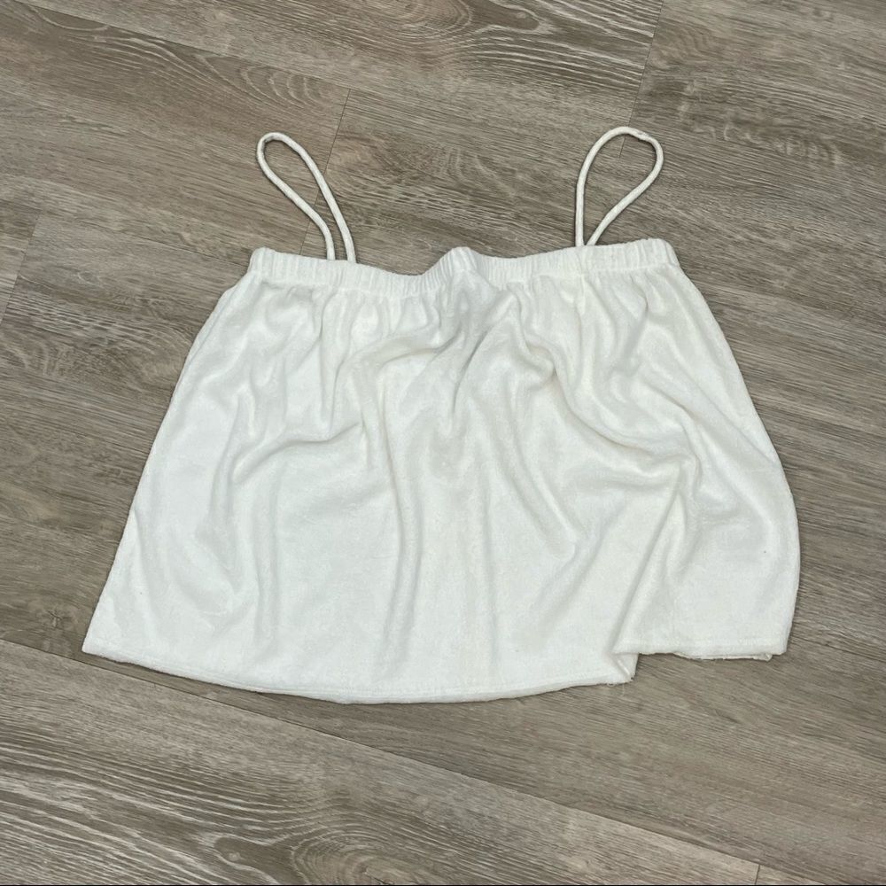 39. Project Social Los Angeles White Fleece Tank Top